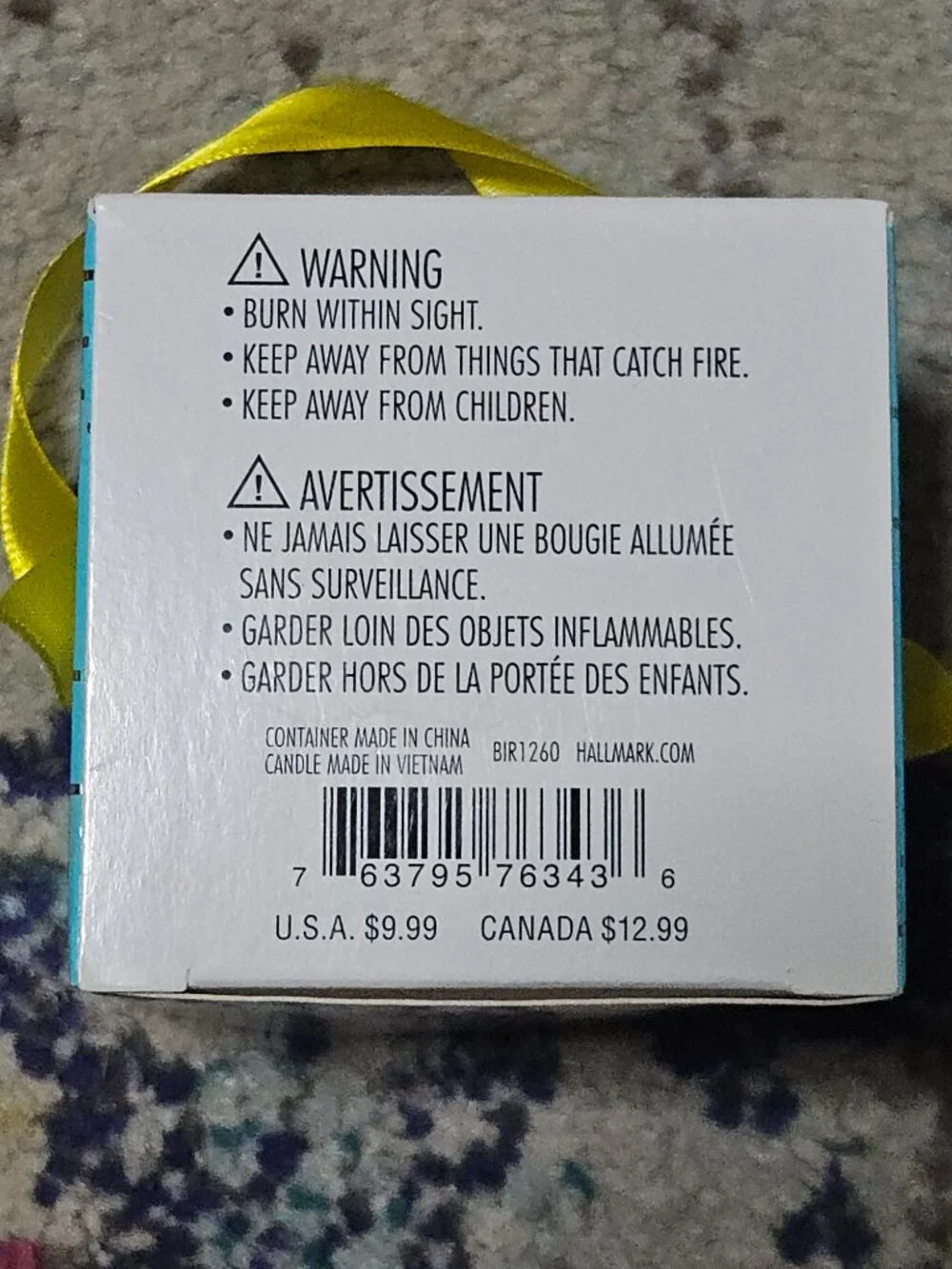 Hallmark Birthday Candle